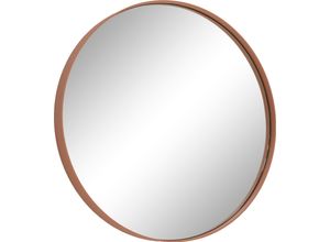 8712077110774 - Spiegel DONNA 3 orange (rahmen kupferfarben) Ø 60cm normales Spiegelglas Stahl glasspiegel Wandspiegel aus Stahl B60cm H60cm T5cm