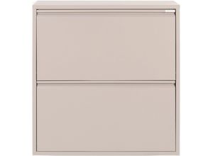 8712077111511 - Schuhschrank Schränke Gr B H T 75 cm x 775 cm x 23 cm 3 St grau (silky taupe) Schuhschränke Metall Breite 40 cm