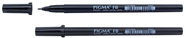 8712079395131 - Pinselstift PIGMA BRUSH 3er Etui schwarz