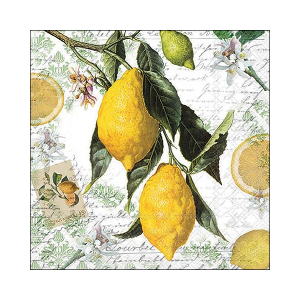 8712159167474 - Motivserviette 33x33cm Lemon 8712159167474 AMBIENTE