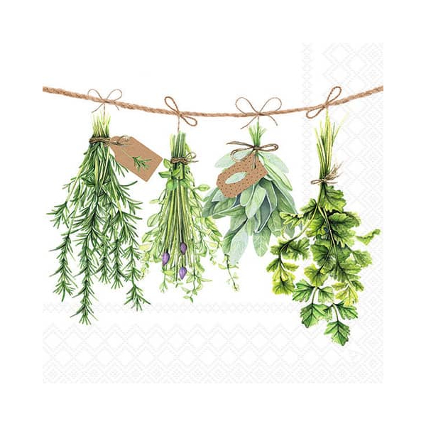 8712159174915 - Motivserviette 33x33cm Fresh herbs 8712159174915 AMBIENTE