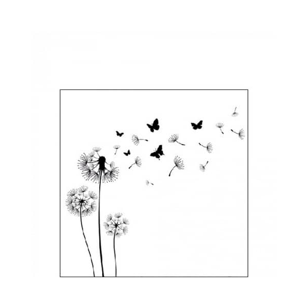 8712159179347 - Motivserviette 25x25cm Trauer Pusteblume 8712159179347 AMBIENTE