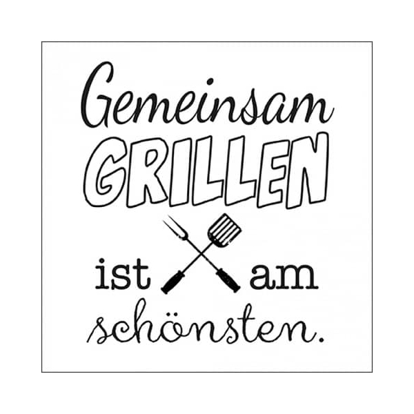 8712159181449 - Motivserviette 33x33cm Gemeinsam grillen 8712159181449 AMBIENTE