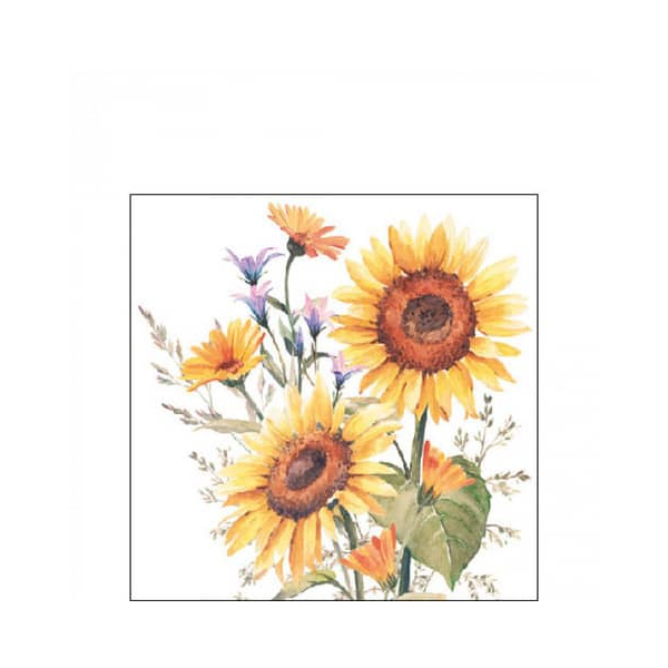 8712159187748 - Motivserviette 25x25cm Sonnenblumen 8712159187748 AMBIENTE