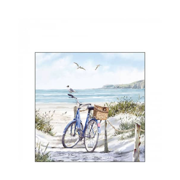8712159188165 - Motivserviette 25x25cm Fahrrad am Strand 8712159188165 20 Stück 8712159188165 - Motivserviette 25x25cm Fahrrad am Strand 8712159188165 20 Stück