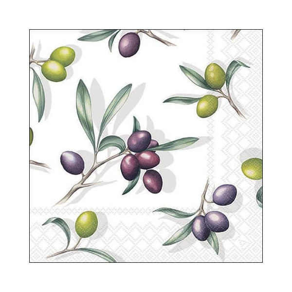 8712159190878 - Motivserviette 33x33cm Delicious olives 8712159190878 AMBIENTE