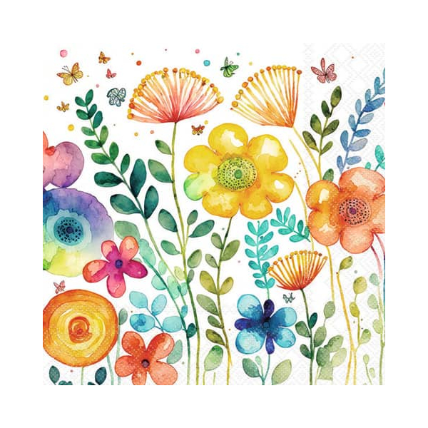 8712159194616 - Motivserviette 33x33cm Vibrant spring 8712159194616 AMBIENTE