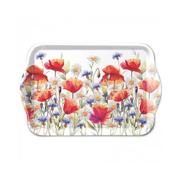 8712159196405 - Tablett 13x21 cm Poppies and cornflowers 8712159196405 AMBIENTE