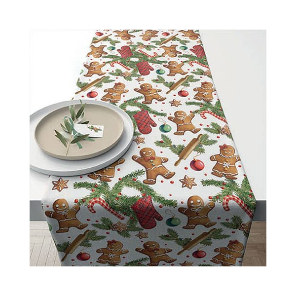 8712159199208 - WeihnTischläufer 40x150cm Gingerbread 8712159199208 AMBIENTE