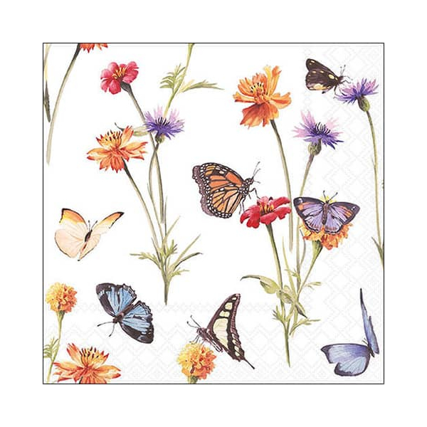 8712159201680 - Motivserviette 33x33cm Butterfly garden 8712159201680 AMBIENTE