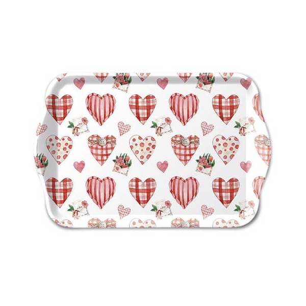 8712159202854 - Tablett 13x21cm Lovley hearts 8712159202854 AMBIENTE