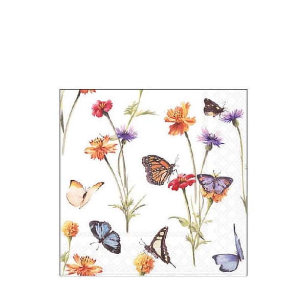 8712159204407 - Motivserviette 25x25cm Butterfly garden 8712159204407 AMBIENTE