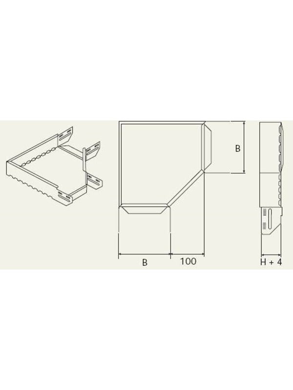 8712186064036 - Corner piece 90 200mm