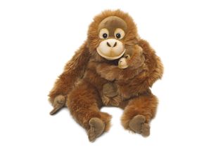 8712269161126 - Plüschtier Orang-Utan Mutter mit Baby (25cm) lebensecht Kuscheltier Stofftier Affe