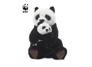 8712269168132 - Plüschtier Pandamutter mit Baby (28cm) lebensecht Kuscheltier Stofftier