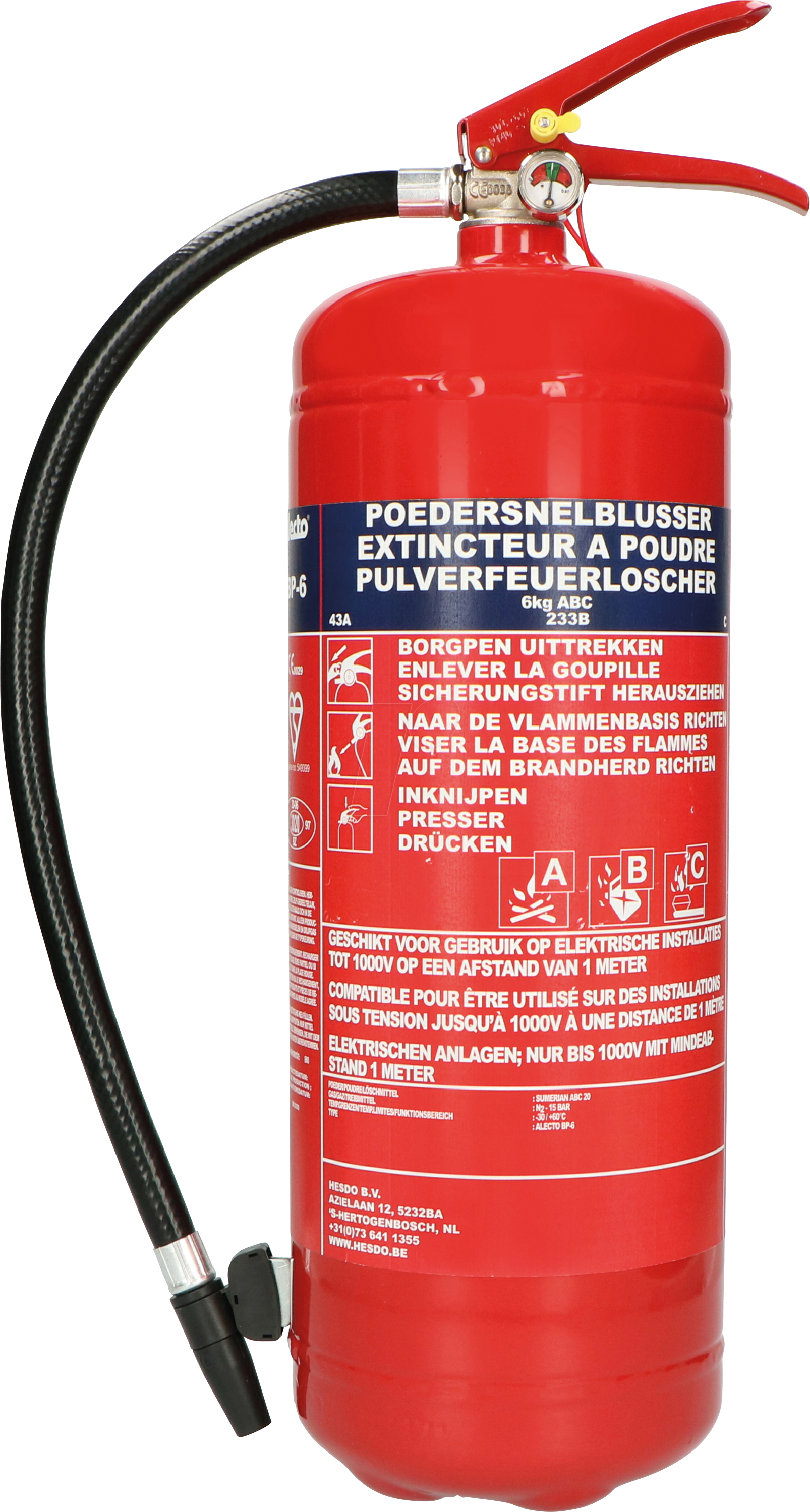 8712412585113 - ALO BP-6 - Feuerlöscher Pulver 6 kg