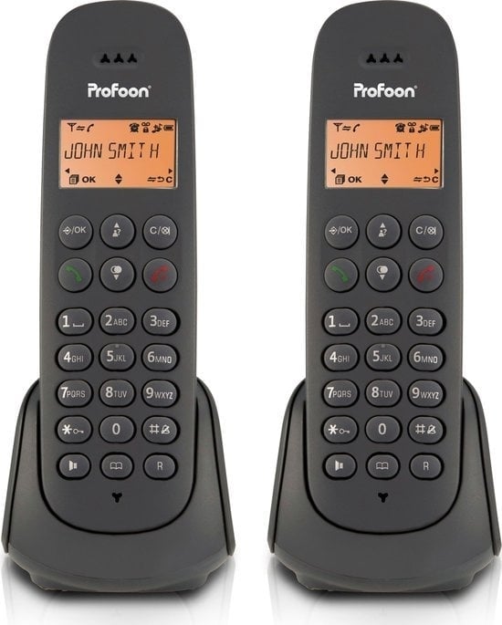 8712412593637 - PDX620 - DECT-Telefon mit 2 Mobilteilen schwarz