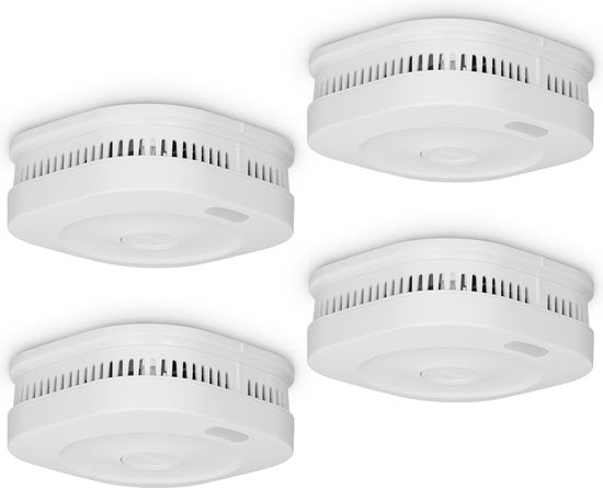 8712412595754 - SMARTSMOKE11 Smart WiFi Smoke Detector - 10-Jahres-Batterie - Erfüllt die europäische Norm EN14604 - 4 Stück