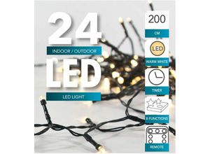 8712442142713 - HIT - 101 led Lichterkette 24 led - 200 cm   Timer   Fernbedienung