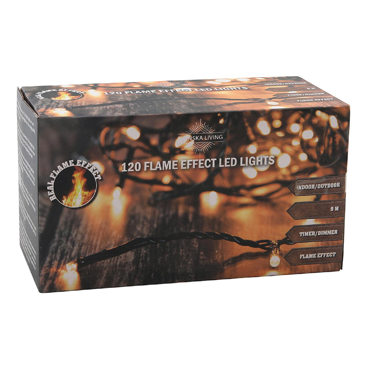 8712442703679 - Lichterkette mit Flammeneffekt 120 LED 9m warmweiss