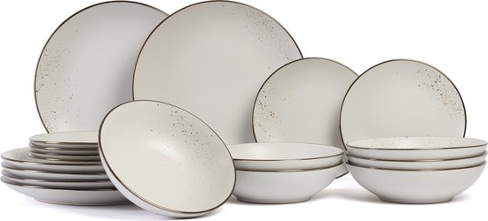 8712442771067 - Cookinglife Essgeschirr Set Senja Weiß 18-teilig