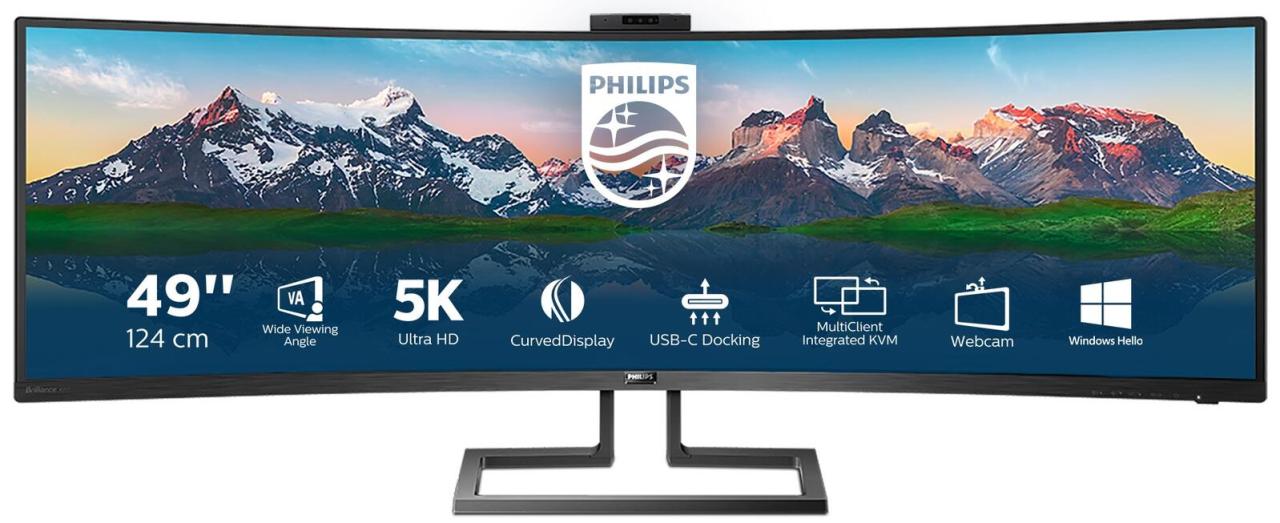 8712581753719 - Brilliance P-line 499P9H LED-Monitor EEK G (A - G) 124 cm (488 Zoll) 5120 x 1440 Pixel 329 5 ms USB 32 Gen 2 (USB 31) USB-C® HDMI® DisplayPort