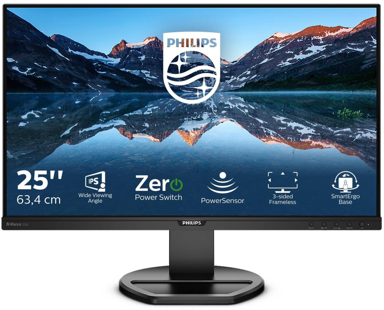 8712581754648 - Philips Monitore 252B9 LCD-Monitor EEK E (A - G) 635 cm (25 Zoll) 1920 x 1200 Pixel 1610 5 ms Kopfhörer-Buchse Audio-Line-in IPS LED