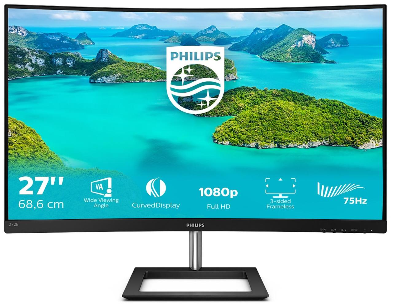 8712581758431 - 272E1CA LCD-Monitor 686 cm (27 Zoll) EEK F (A - G) 1920 x 1080 Pixel Full HD 4 ms Kopfhörer-Buchse Audio-Line-in VA LED