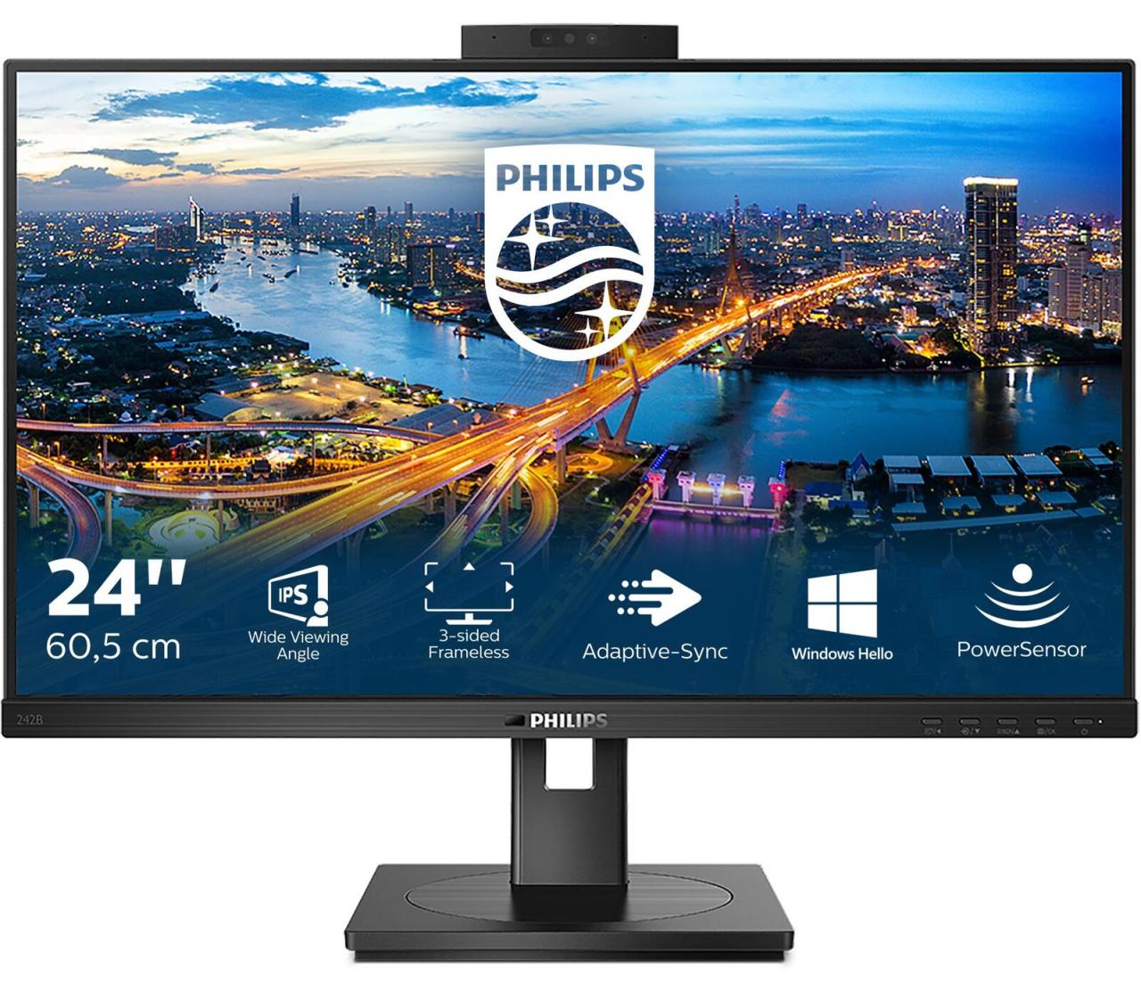 8712581764234 - 242B1H LCD-Monitor 61 cm (24 Zoll) EEK E (A - G) 1920 x 1080 Pixel Full HD 4 ms Kopfhörer-Buchse Audio-Line-in IPS LED