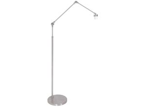 8712746093636 - - Standlampe Stehleuchte verstellbar Wohnzimmerleuchte ohne Lampenschirm silber