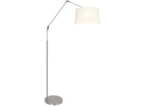 8712746093735 - - Gelenkleuchte Stehlampe Standleuchte verstellbar Textil weiß silber Wohnzimmer