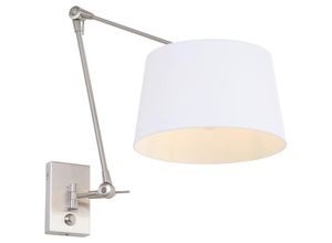 8712746093773 - Wandlamp Prestige chic - leinen - metall - 9722ST - Leinen - Steinhauer