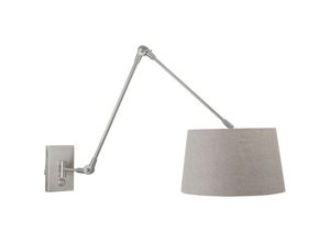 8712746093797 - - Wandlampe Gelenkleuchte Schlafzimmerleuchte Textil grau schwenkbar Drehdimmer