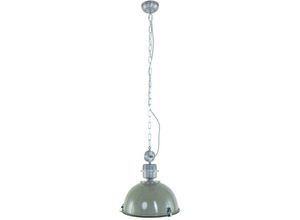 8712746102451 - Sienna Lighting - Sienna Tough Guy Dome Pendelleuchte Industriegrün Glas matt Metall