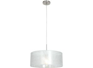 8712746118155 - Sienna Lighting - Sienna Sparkled Light Zylindrische Pendel-Deckenleuchte Stahl gebürstet Stoff Sizoflor