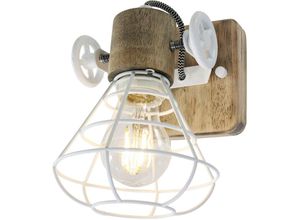 8712746123036 - - Retro Wand Lampe Wohn Zimmer Beleuchtung Holz Spot Käfig Leuchte verstellbar 1578W