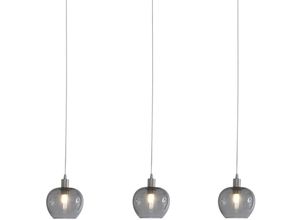 8712746127072 - Pendelleuchte Lotus in Silber und Grau E14 3-flammig - grey - Steinhauer