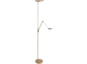 8712746127263 - Led Stehleuchte Zodiac in Bronze und Weiß 25W 2200lm - brown - Steinhauer