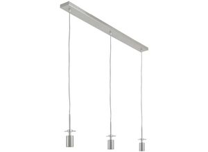 8712746130225 - - Hängelampe Esstischleuchte Pendellampe 3 flammig Wohnzimmerlampe silber h 150 cm