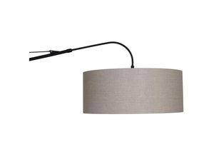 8712746132410 - - Wandleuchte Lampe Schlafzimmerleuchte grau Textil schwarz Leseleuchte schwenkbar