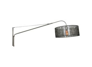 8712746132427 - Wandleuchte Lampe Schlafzimmerleuchte schwarz Textil silber Leselampe schwenkbar