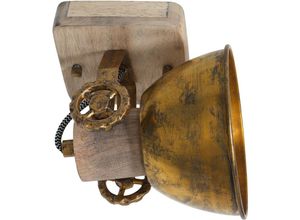 8712746135022 - Sienna Lighting - Deckenleuchte Deckenlampe Deckenstrahler Holz natur bronze Strahler verstellbar E27