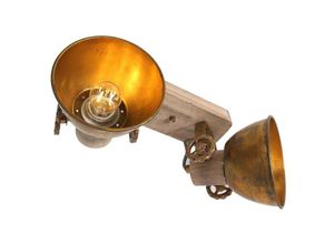 8712746135039 - Sienna Lighting - mexlite Deckenleuchte Gearwood in Bronze und Natur-hell E27 - brown