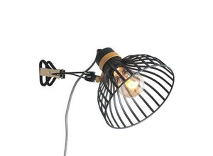 8712746145410 - Anne Light And Home - Wandlampe Dunbar - Schwarz - 3093ZW - Gold & Schwarz