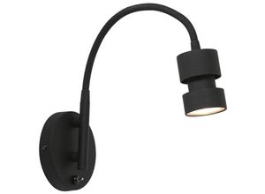 8712746145434 - Led Wandleuchte Natasja Led in Schwarz 7W 480lm GU10 - black - Steinhauer