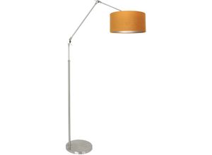 8712746145755 - - Sienna Prestige Chic Stehlampe mit Schirm Mattschwarz Gold