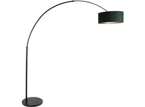 8712746145977 - Sienna Lighting - Sienna Sparkled Light Arc Stehleuchte Schwarz Matt Velours Grün