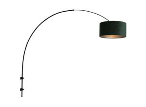 8712746146097 - Wandlampe Bogenleuchte Wandleuchte schwarz Textil grün beweglich E27 l 160 cm