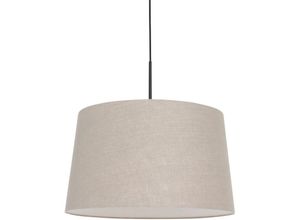 8712746146615 - Sienna Lighting - Sienna Sparkled Light Zylindrische Pendel-Deckenleuchte Mattschwarz grauer Schirm