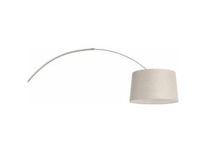 8712746146691 - Wandleuchte Bogenleuchte Wandlampe Stahl Textil grau beweglich E27 l 160 cm